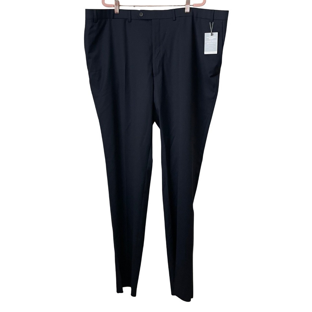 Hart Schaffner Marx Dress Pants Mens 46R New York Fit Wool Stretch Luxury Series